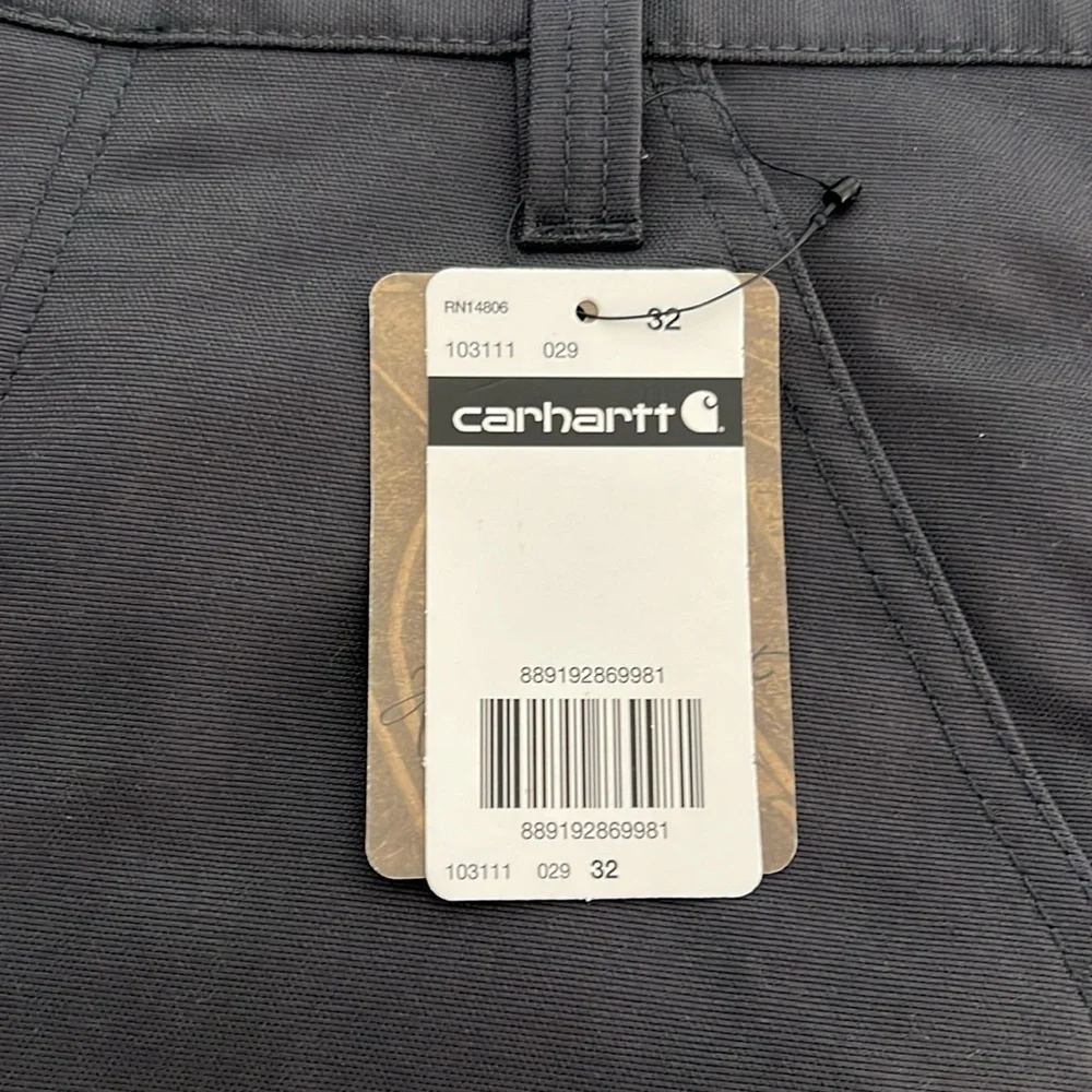 NWT Carhartt Men's Rugged Professional Relaxed Fit Canvas Short Shadow